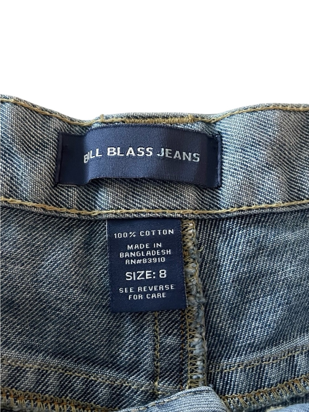 Vintage 1984 Bill Blass Denim Cuffed Women's Jean Shorts Size 8 - Picture 7 of 7